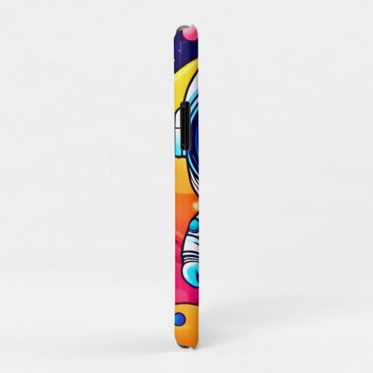 Levendige astronaut in kosmische kunst Case-Mate iPhone case (Achterkant/rechts)