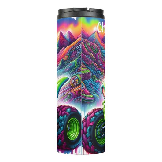 Levendige ATV: Psychedelic Mountain Ride Thermosbeker (Achterkant)