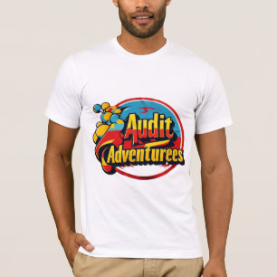 Levendige Audit Adventures Typografie T-shirt