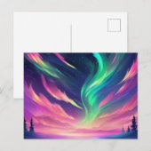 Levendige Aurora Borealis Briefkaart (Voorkant / Achterkant)