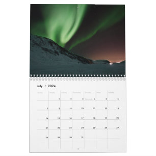 Levendige Aurora Borealis Noorderlicht Hemelkleure Kalender