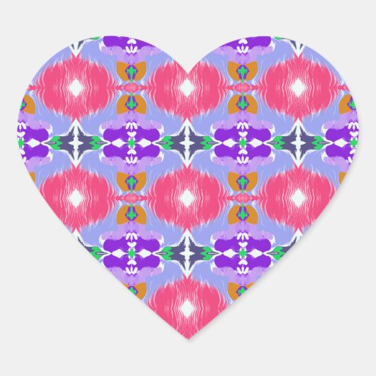 Levendige Aurora Kaleidoscoop Elektrische Bloei Hart Sticker (Voorkant)