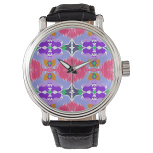 Levendige Aurora Kaleidoscoop Elektrische Bloei Horloge