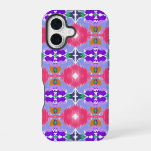 Levendige Aurora Kaleidoscoop Elektrische Bloei iPhone 16 Hoesje