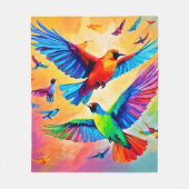 Levendige Avian schilderkunst Fleece Deken (Voorkant)