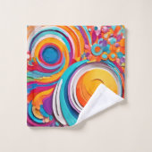 Levendige Badaïstische kunstkleuren Bad Handdoek (Wasdoekje)