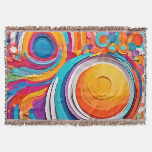 Levendige Badaïstische kunstkleuren Deken (Voorkant)