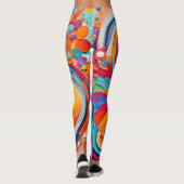 Levendige Badaïstische kunstkleuren Leggings (Achterkant)
