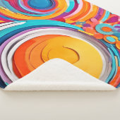 Levendige Badaïstische kunstkleuren Sherpa Deken (3/4)