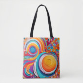 Levendige Badaïstische kunstkleuren Tote Bag (Voorkant)