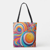 Levendige Badaïstische kunstkleuren Tote Bag (Achterkant)