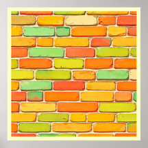 Levendige bakstenen patroon kunst