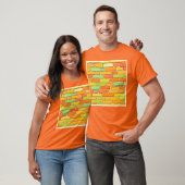 Levendige bakstenen patroon kunst t-shirt (Unisex)