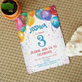 Levendige ballonnen en vrolijk verjaardagsfeestje kaart