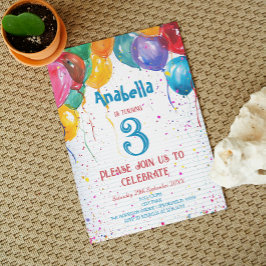 Levendige ballonnen in aangepaste foto verjaardags kaart