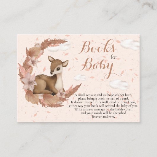 Levendige Bambi & Flowers Moonwolken Boeken voor B Informatiekaartje (Voorkant)