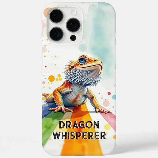Levendige Bearded Dragon Art Kleurrijke Waterverf Case-Mate iPhone Case (Achterkant)