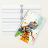 Levendige Bearded Dragon Art Kleurrijke Waterverf Notitieboek (Binnen)