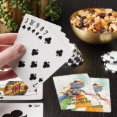 Levendige Bearded Dragon Art Kleurrijke Waterverf Pokerkaarten (Insitu)