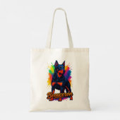 Levendige Beauceron Pop Art Tote Bag (Achterkant)