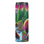 Levendige Beer familie Mountain Stream Thermosbeker (Achterkant)
