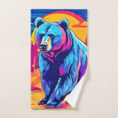 Levendige Beer kunst Bad Handdoek (Handdoek)