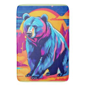 Levendige Beer kunst Badmat (Voorkant Verticaal)