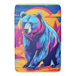 Levendige Beer kunst Badmat