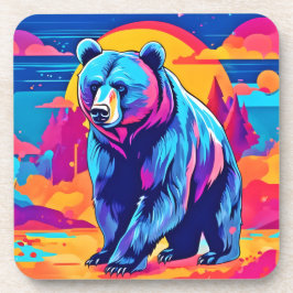 Levendige Beer kunst Bier Onderzetter