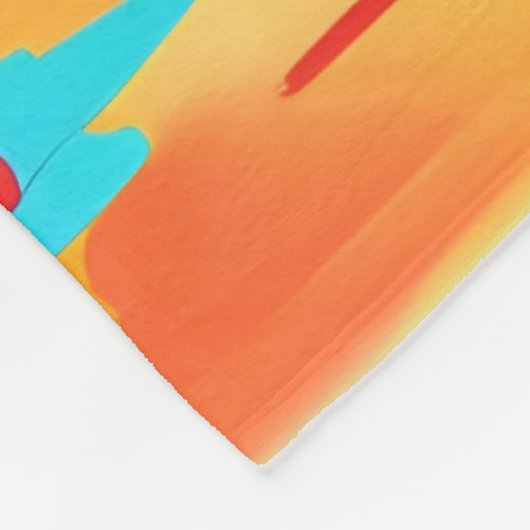 Levendige Beer kunst Fleece Deken (Hoek)