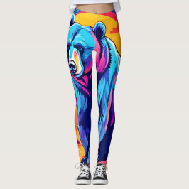 Levendige Beer kunst Leggings
