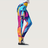 Levendige Beer kunst Leggings (Rechts)