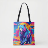 Levendige Beer kunst Tote Bag (Voorkant)