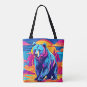 Levendige Beer kunst Tote Bag (Achterkant)