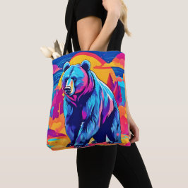 Levendige Beer kunst Tote Bag