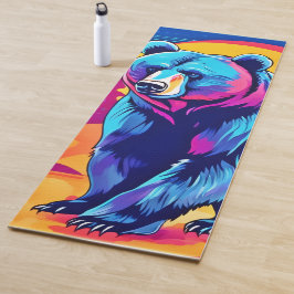Levendige Beer kunst Yogamat