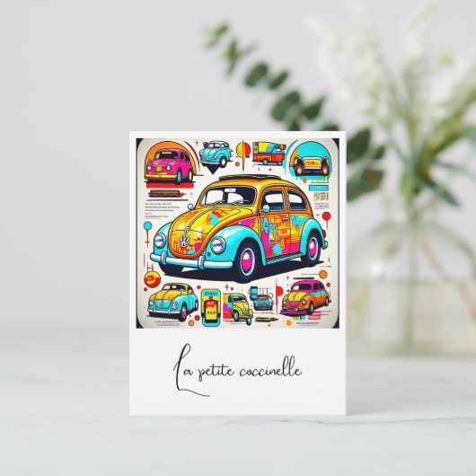 " LEVENDIGE BEETLE " BRIEFKAART (Staand voorkant)