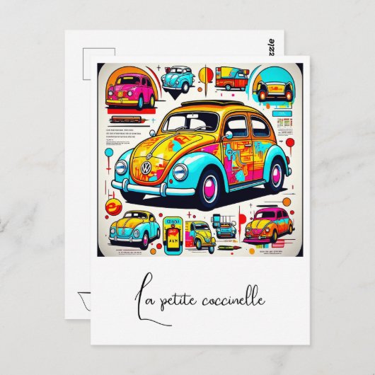 " LEVENDIGE BEETLE " BRIEFKAART (Voorkant / Achterkant)