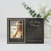 Levendige begrafenis in het liefhebben van geheuge bedankkaart (Staand voorkant)