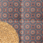 Levendige benauwde Ottomaanse geometrische motieve Tegeltje<br><div class="desc">Deze keramische tegel is versierd met een boeiend geometrisch patroon dat geïnspireerd is op de traditionele Ottomaanse motieven. Het ontwerp heeft een complexe reeks concentrische vormen, waaronder vierkanten en cirkels, die samenkomen om een verbluffend caleidoscopisch effect te vormen. Het kleurenpalet is een rijk tapijt van diepe blues, levendige rode en...</div>