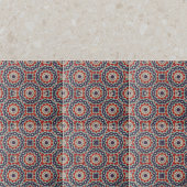 Levendige benauwde Ottomaanse geometrische motieve Tegeltje