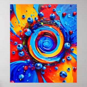 Levendige Berry Vortex Poster