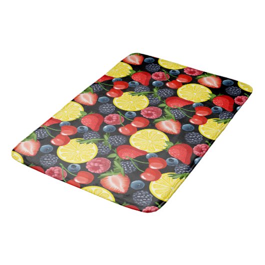 Levendige bessen & citrus badmat (Gekanteld)
