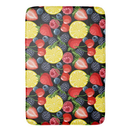 Levendige bessen & citrus badmat (Voorkant Verticaal)
