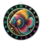 Levendige Betta Fish Dartboard Decor Dartbord (Voorkant)