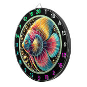 Levendige Betta Fish Dartboard Decor Dartbord (Voorkant Rechts)