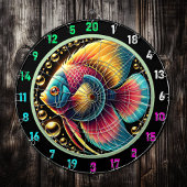 Levendige Betta Fish Dartboard Decor Dartbord