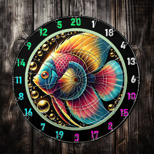 Levendige Betta Fish Dartboard Decor Dartbord