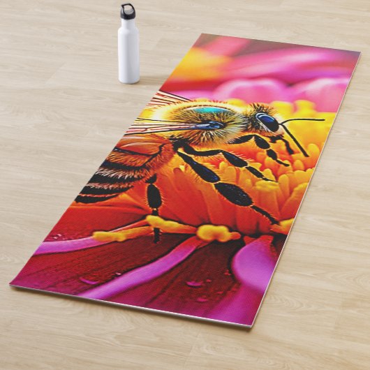 Levendige bij op Bloom Design Yogamat (In situ)