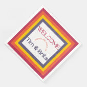 Levendige bijpassende kleuren met Paarse Servet (Hoek)